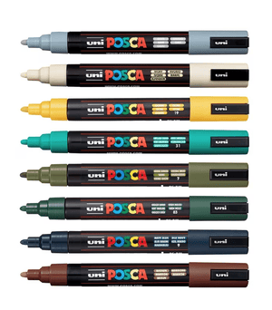 POSCA PC-5M 8pc Earth Colours