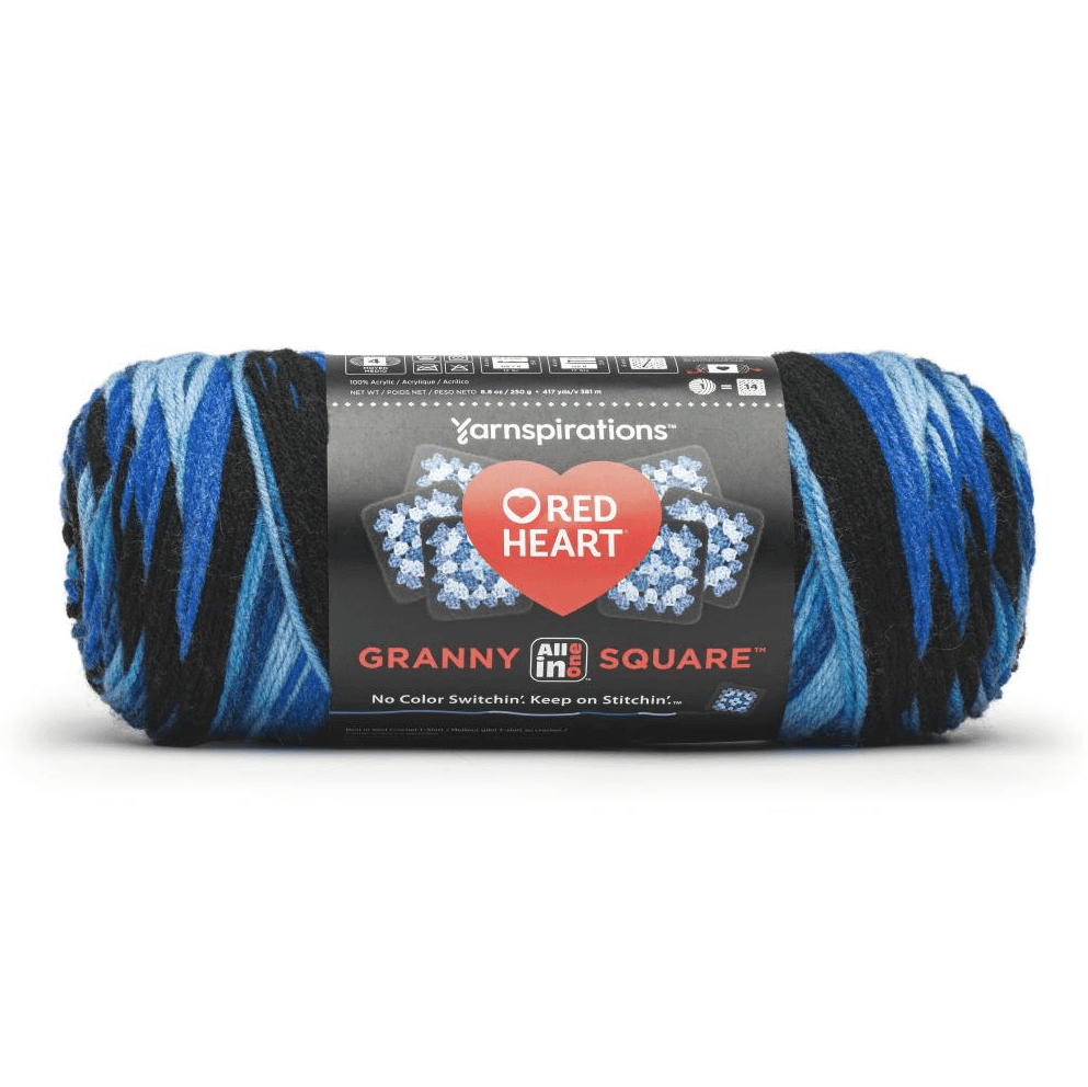 Red Heart All In One Granny Square Yarn Sold As A 3 Pack