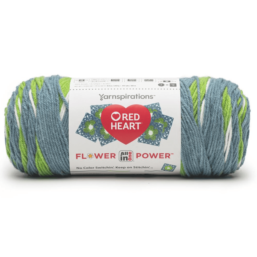 Red Heart All In One Granny Square Flower Power Yarn Sold As A 3 Pack