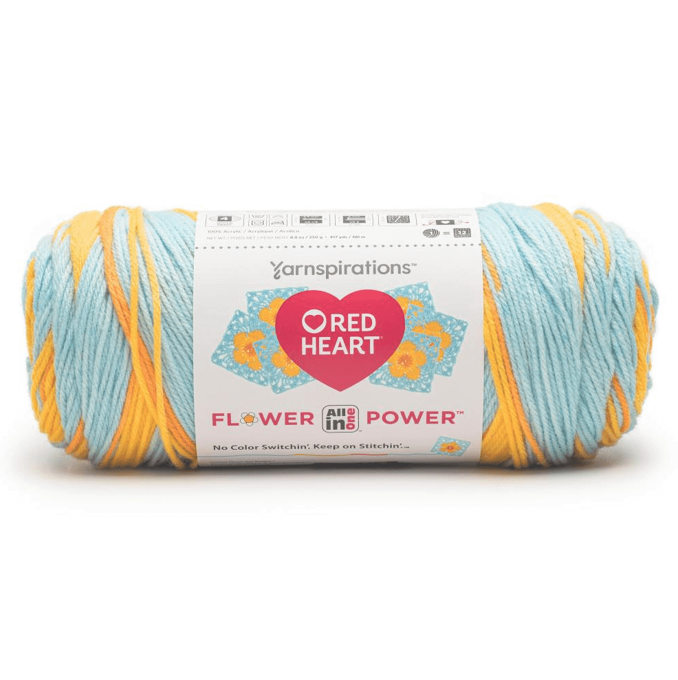 Red Heart All In One Granny Square Flower Power Yarn Sold As A 3 Pack