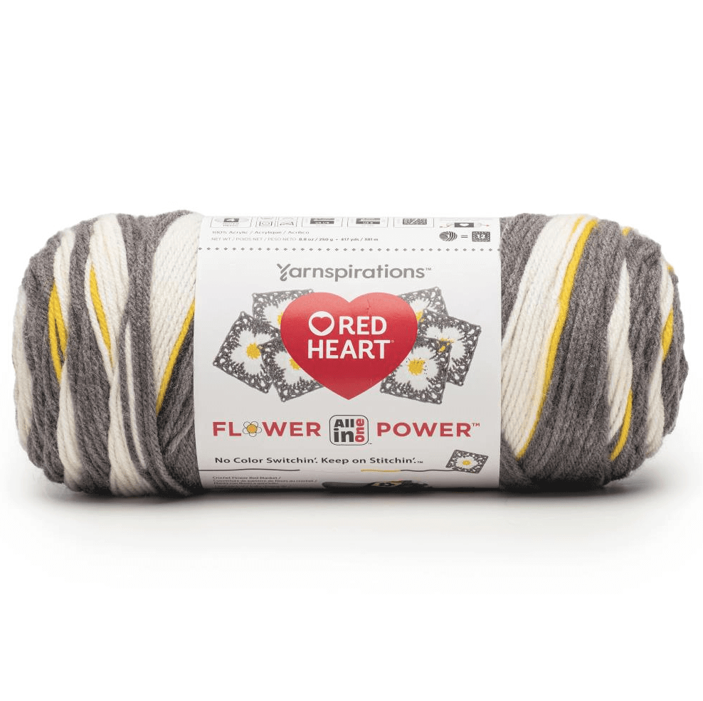 Red Heart All In One Granny Square Flower Power Yarn Sold As A 3 Pack