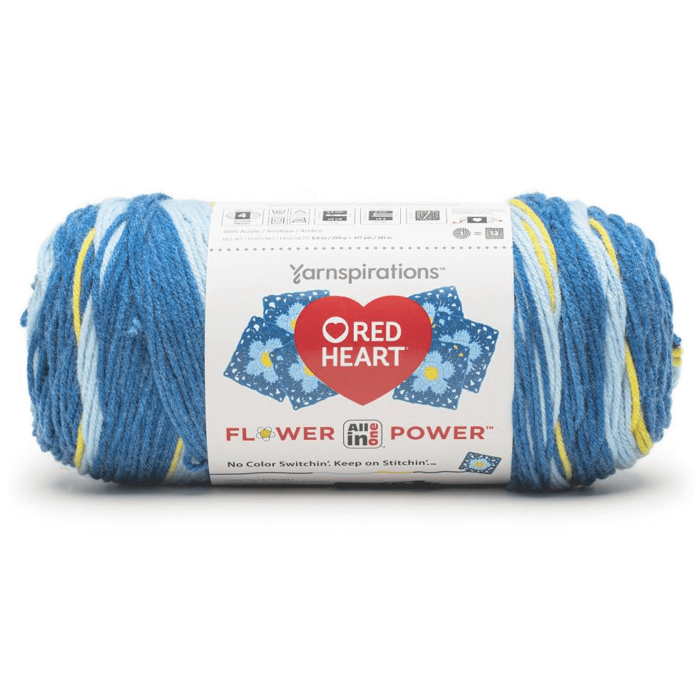 Red Heart All In One Granny Square Flower Power Yarn Sold As A 3 Pack