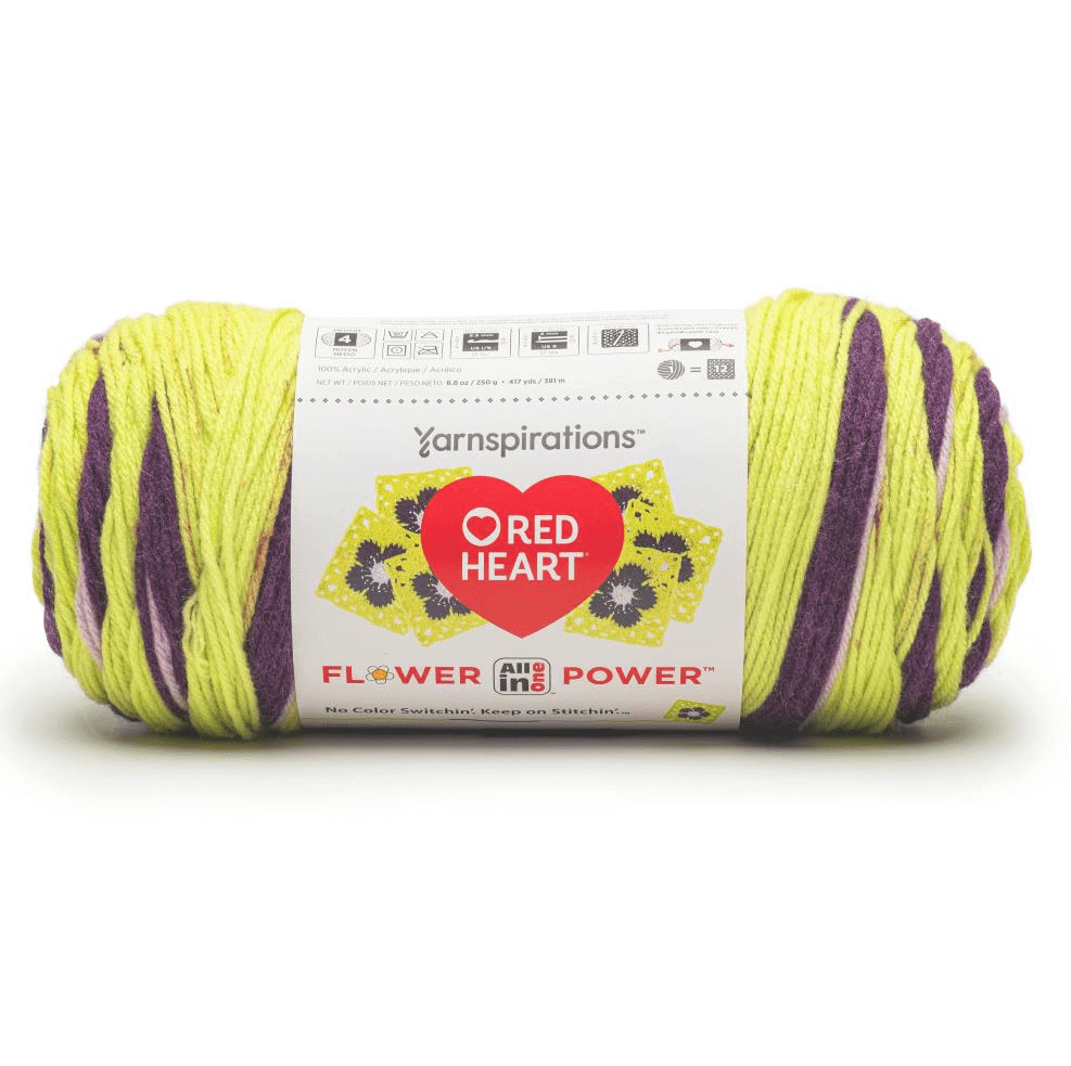 Red Heart All In One Granny Square Flower Power Yarn Sold As A 3 Pack