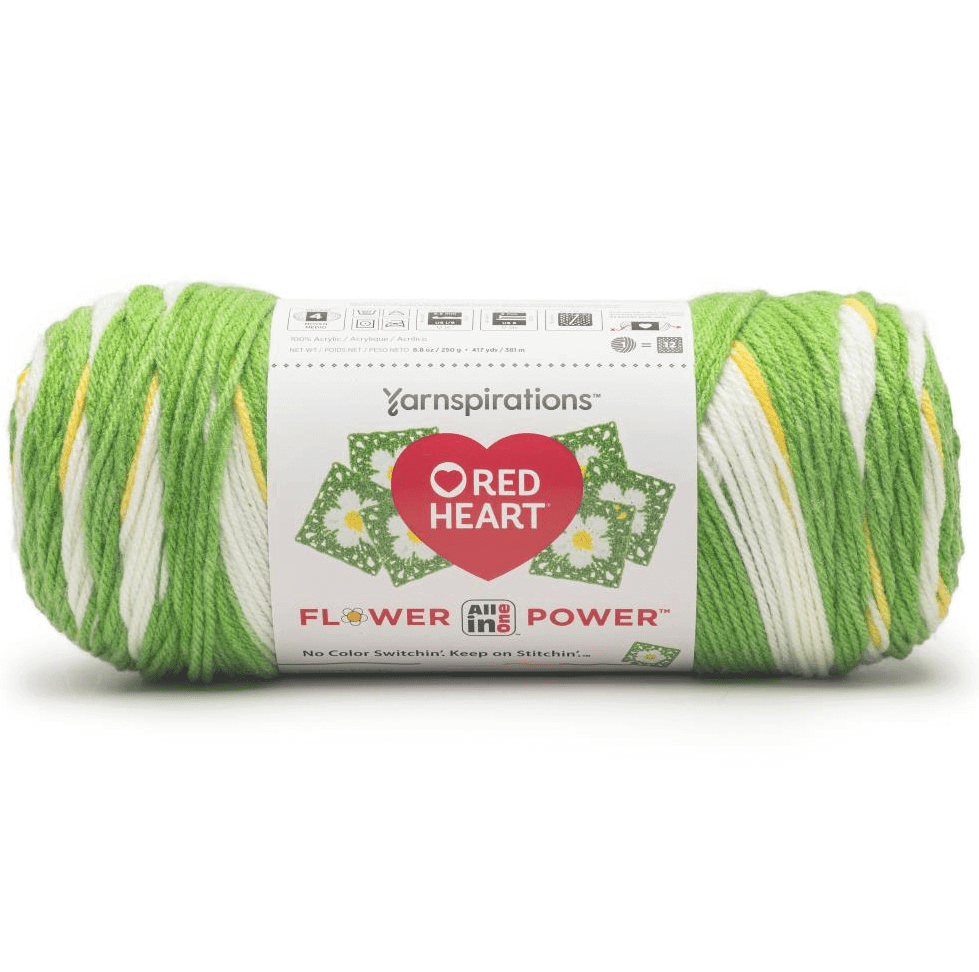 Red Heart All In One Granny Square Flower Power Yarn Sold As A 3 Pack