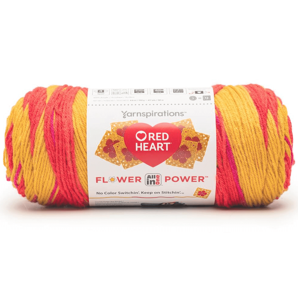 Red Heart All In One Granny Square Flower Power Yarn Sold As A 3 Pack