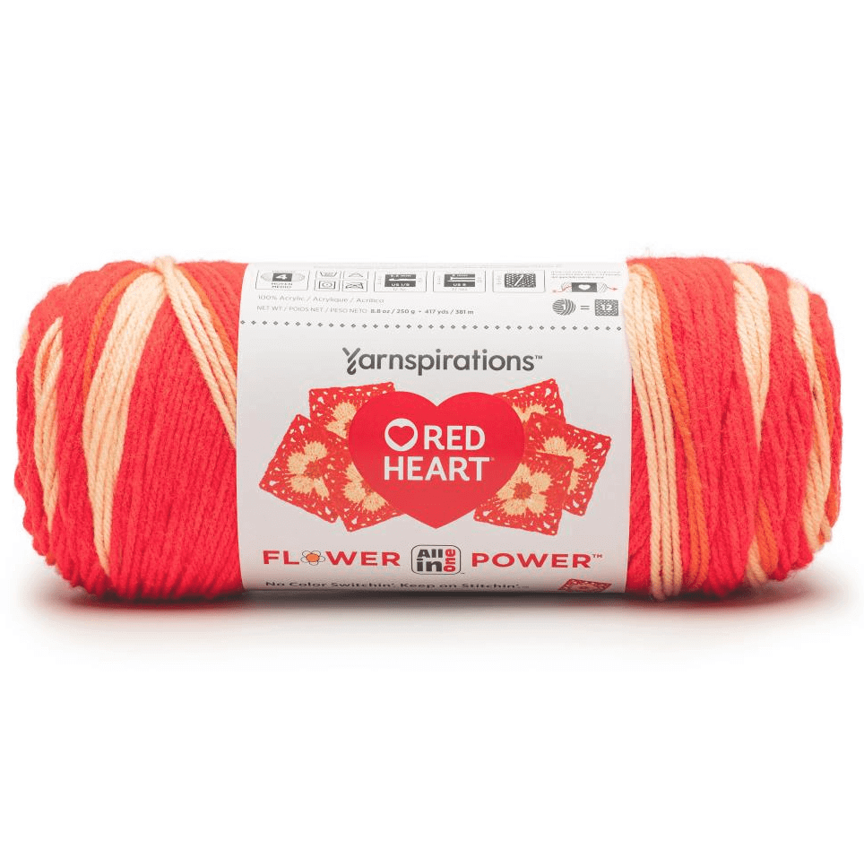 Red Heart All In One Granny Square Flower Power Yarn Sold As A 3 Pack