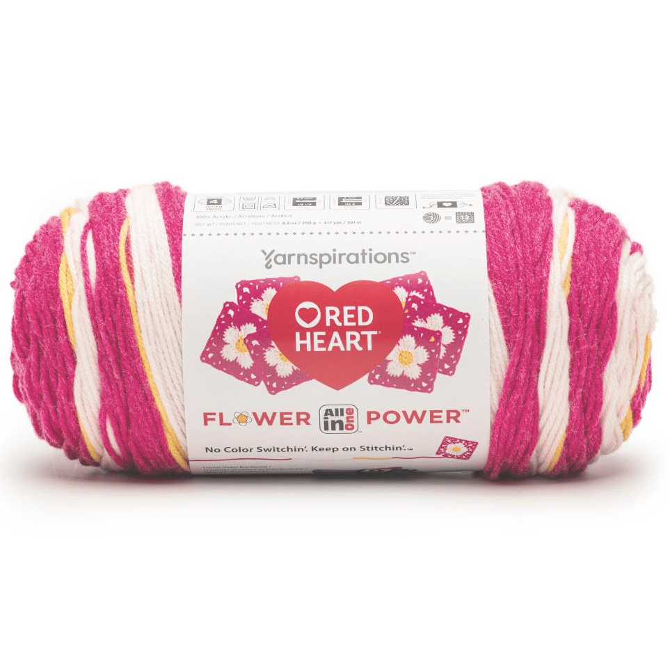 Red Heart All In One Granny Square Flower Power Yarn Sold As A 3 Pack