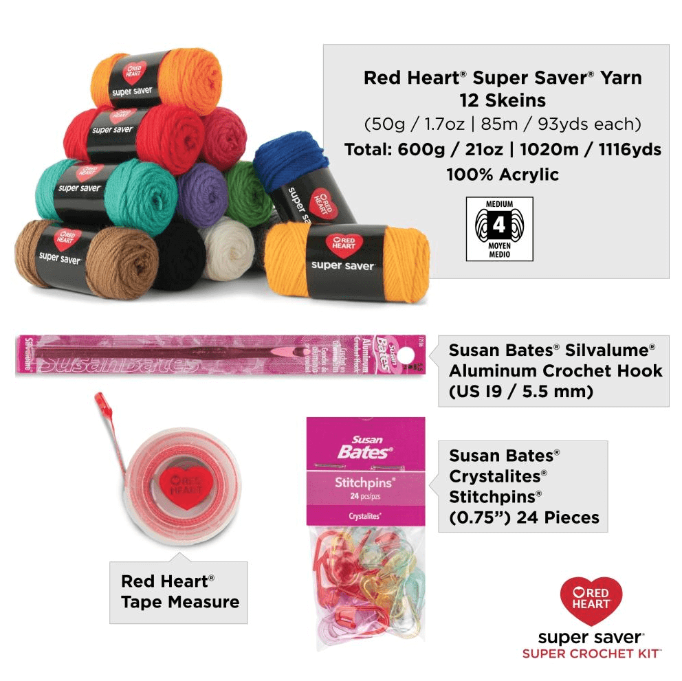 Red Heart Super Saver Crochet Kit