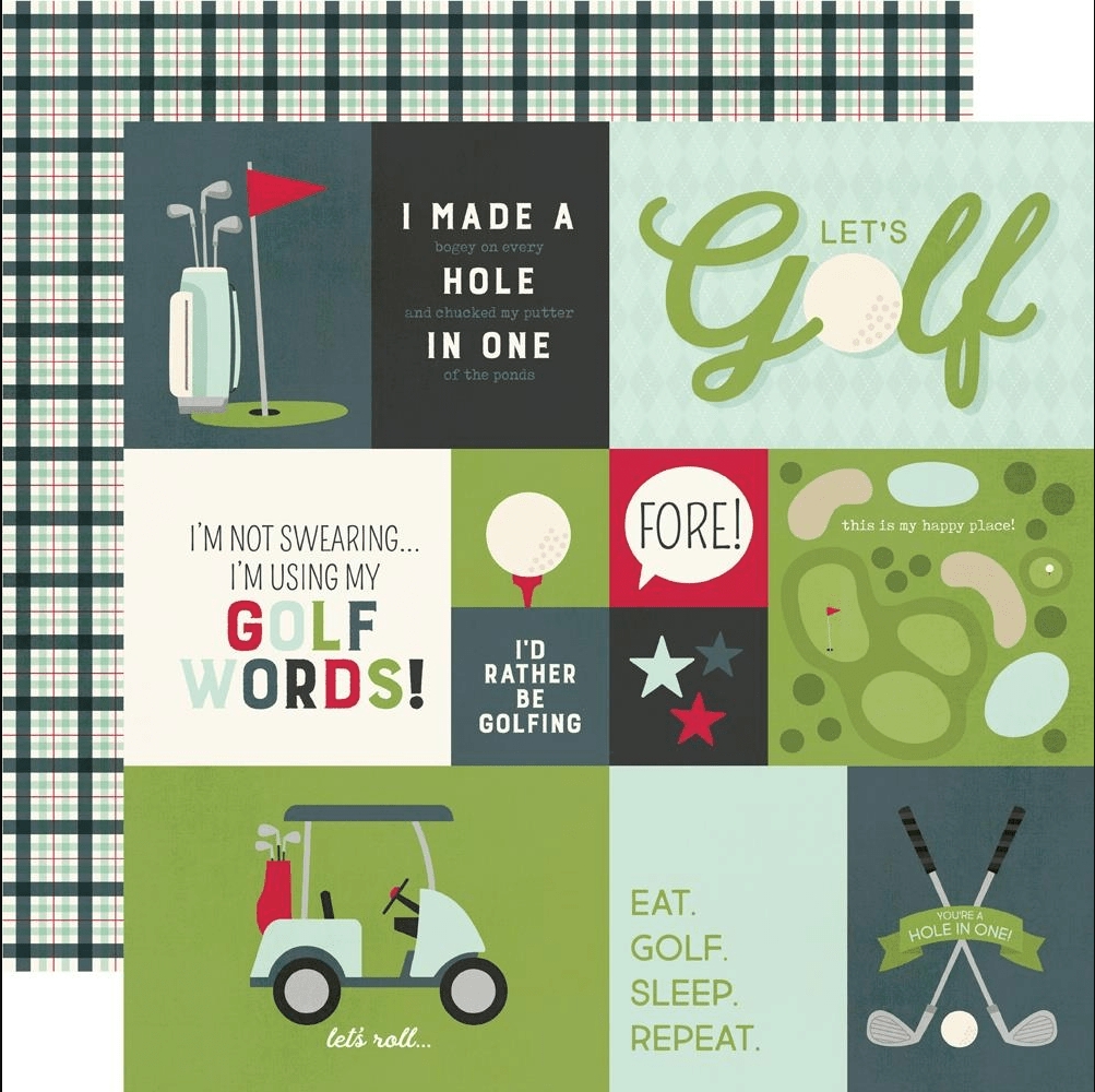 Golf Elements 12" x 12" Cardstock - Simple Stories