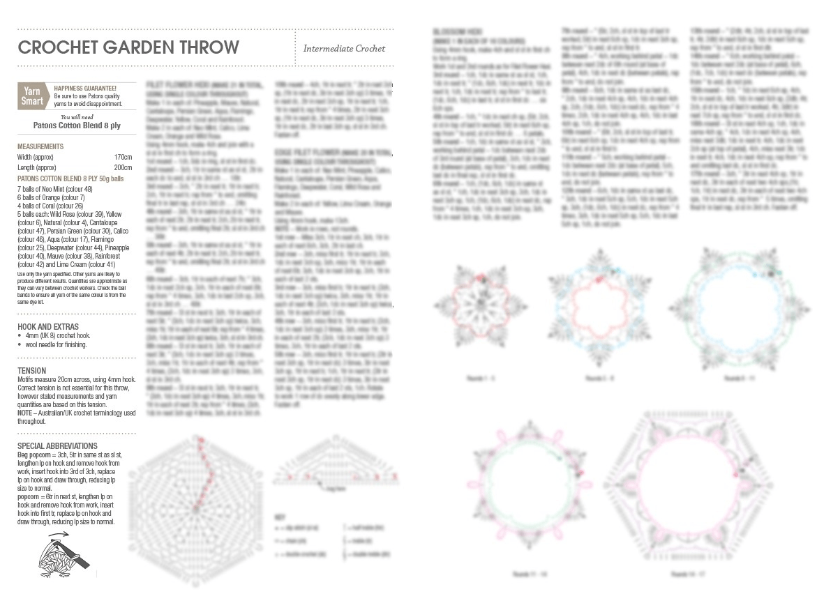 Crochet Garden Throw