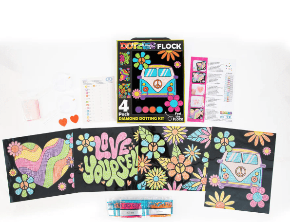 Diamond Dotz Neon Flock 4 Pack 25.4 x 20.32cm