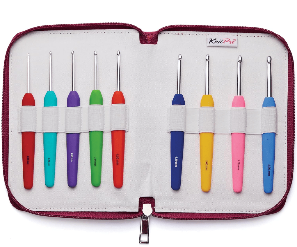 KnitPro Waves Aluminium Crochet Hooks Set in Case