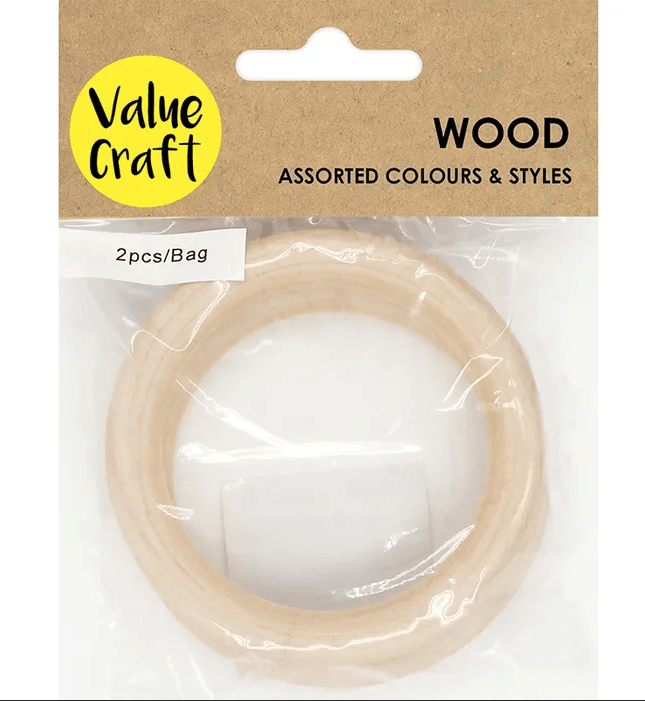 Wood Hoop 8cm 2pc