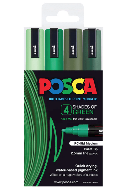 PC5M Shades of Green 4pc