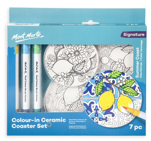 Colour In Ceramic Coaster Set