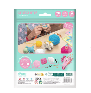 Crochet Keychain Kit - Love Axolotl