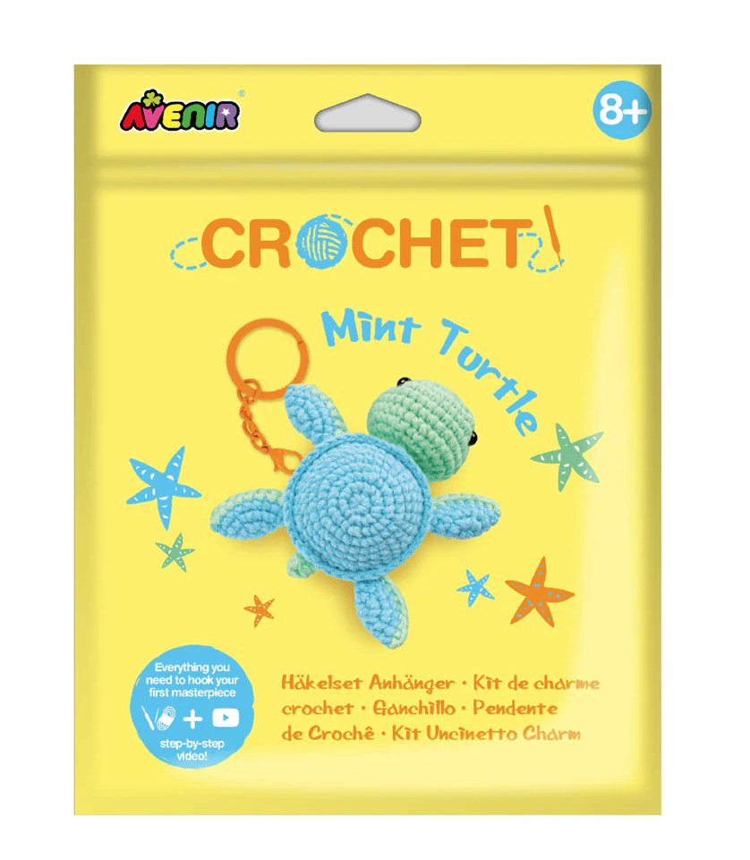 Crochet Keychain Kit - Mint Turtle