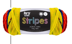 Portacraft Stripes Acrylic yarn 8ply 100g