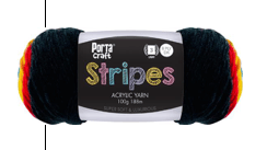 Portacraft Stripes Acrylic yarn 8ply 100g