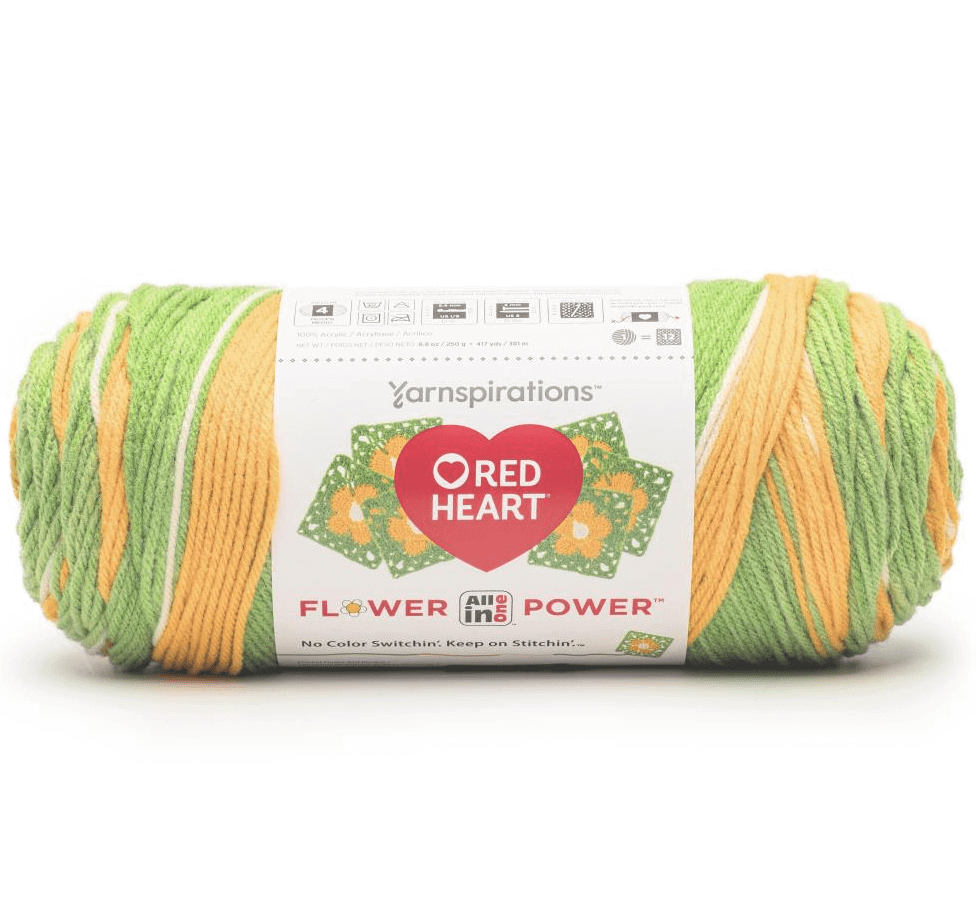 Red Heart All In One Granny Square Flower Power Yarn Sold As A 3 Pack