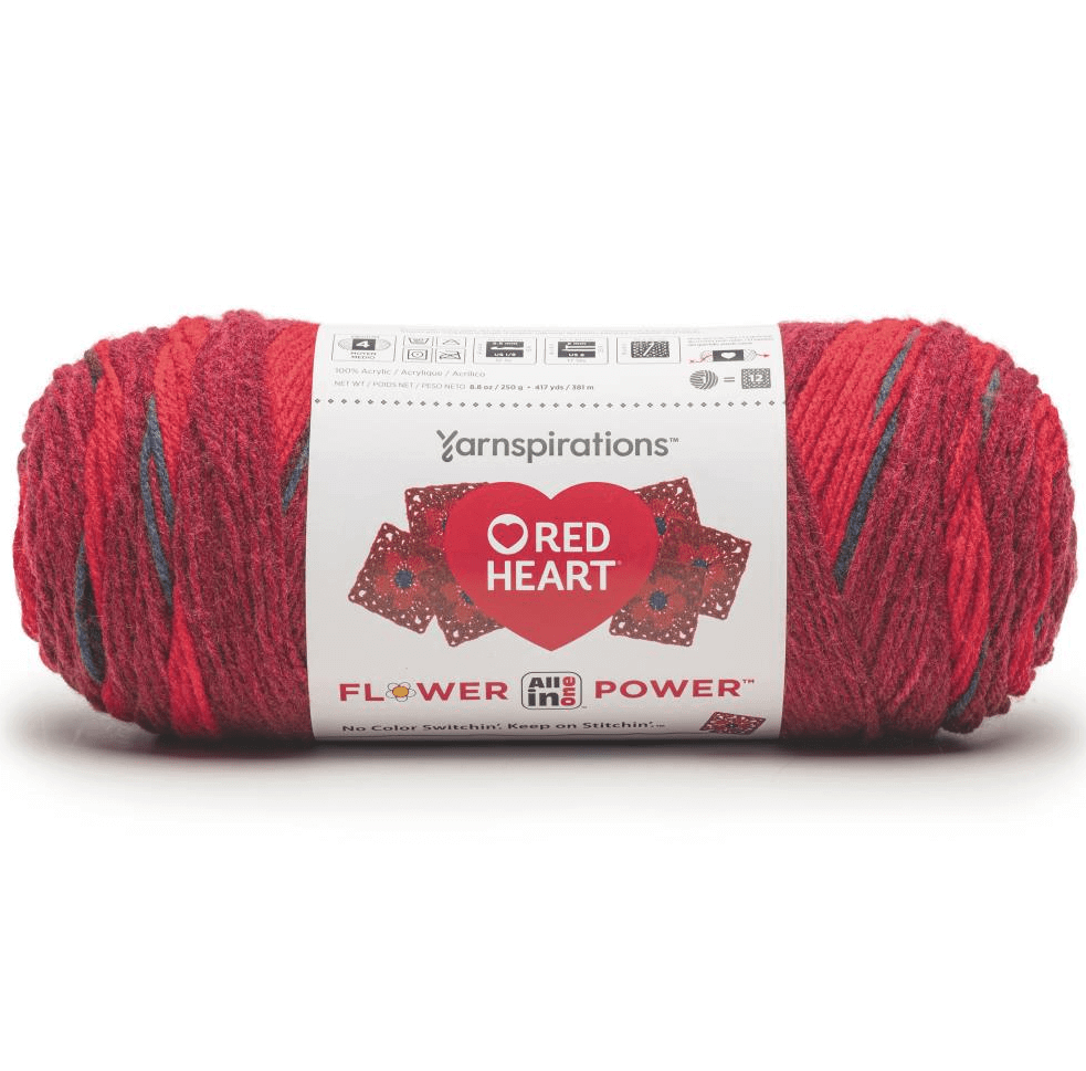 Red Heart All In One Granny Square Flower Power Yarn Sold As A 3 Pack