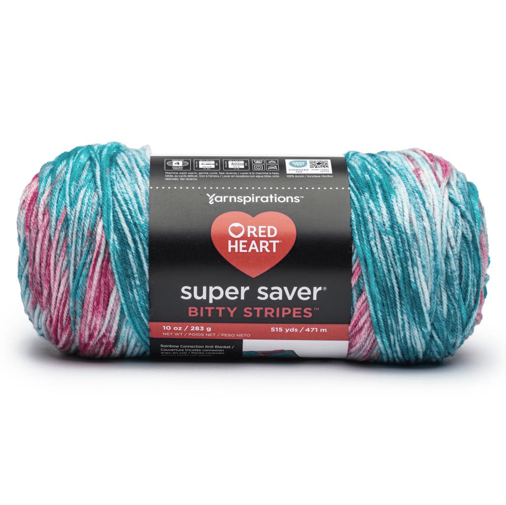 Red Heart Super Saver Bitty Stripes Sold As A 2 Pack