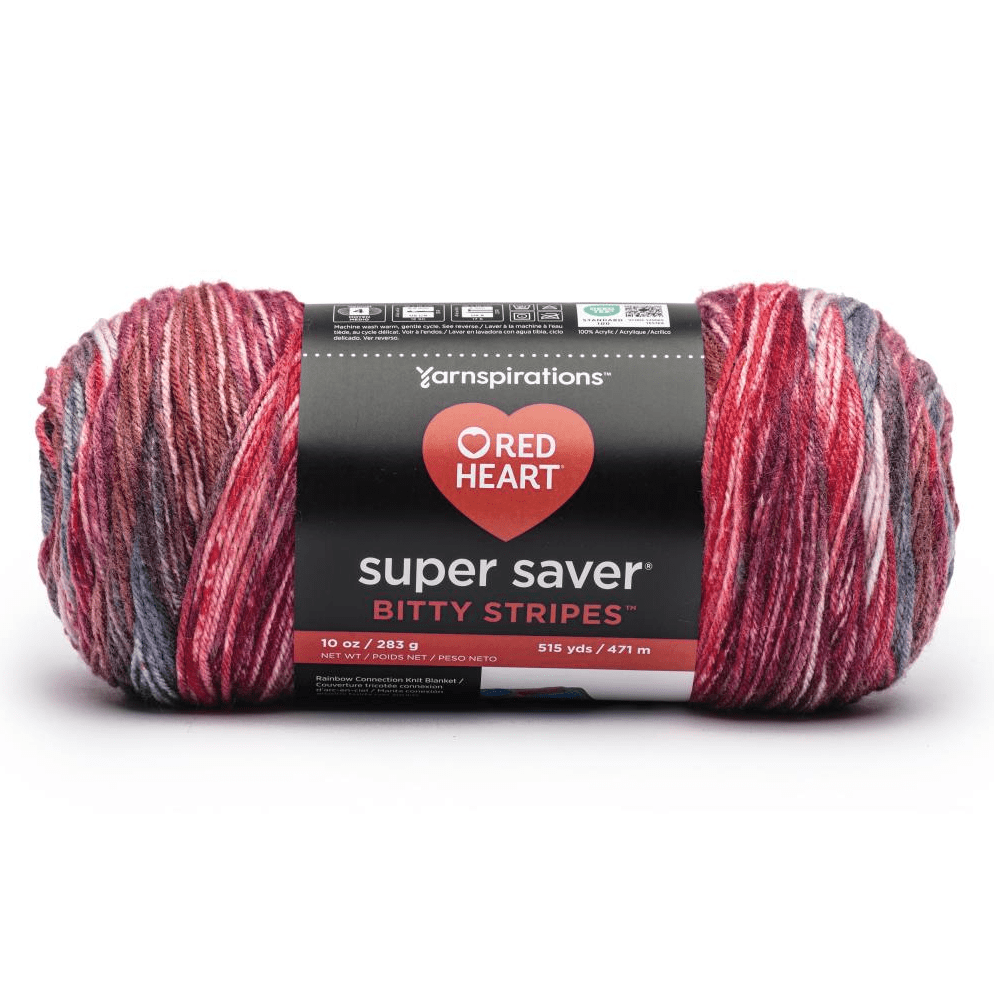 Red Heart Super Saver Bitty Stripes Sold As A 2 Pack