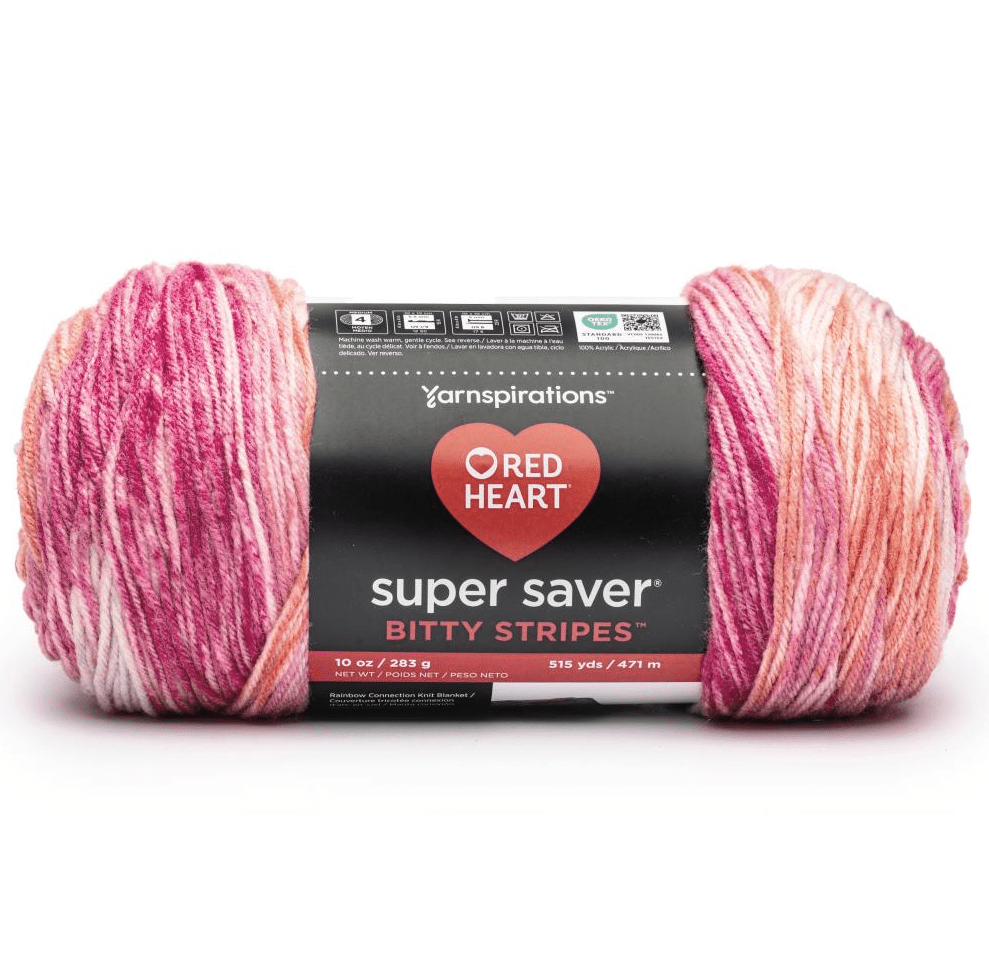 Red Heart Super Saver Bitty Stripes Sold As A 2 Pack