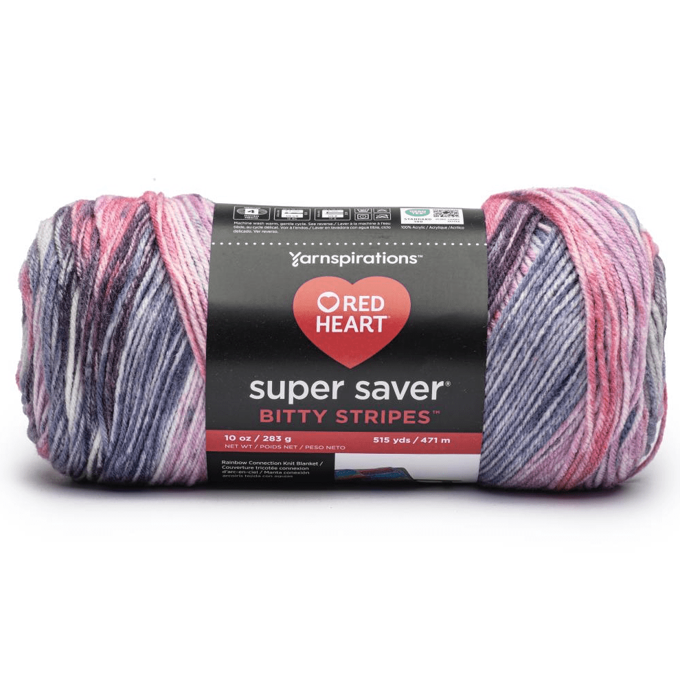 Red Heart Super Saver Bitty Stripes Sold As A 2 Pack
