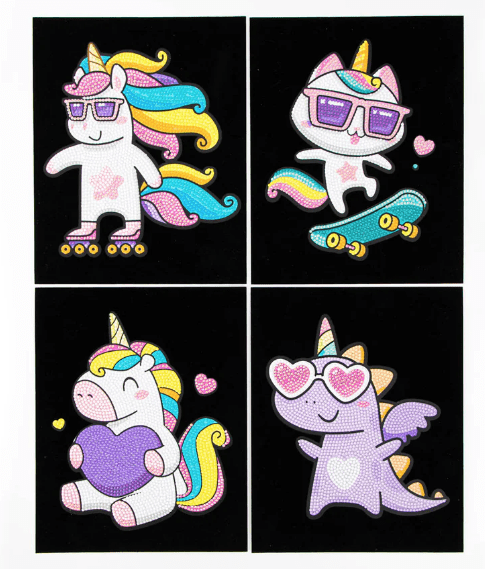 Diamond Dotz Neon Flock 4 Pack 25.4 x 20.32cm