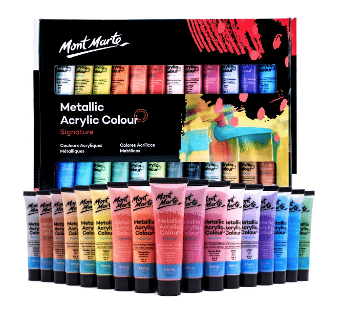 MM Metallic Acrylic Colour Paint Set