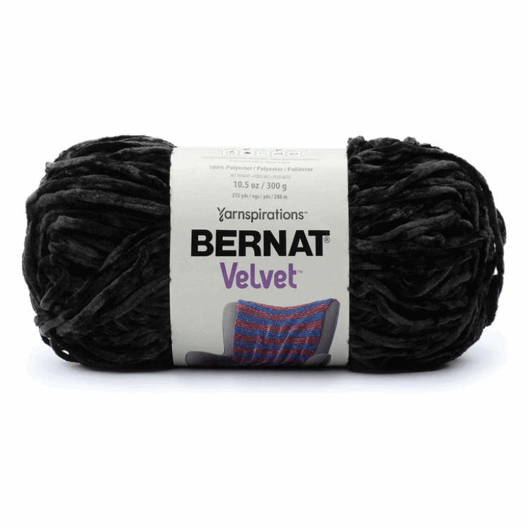 Bernat Crushed Velvet 5 Bulky Polyester Yarn, White 10.5oz/300g, 315 Yards  