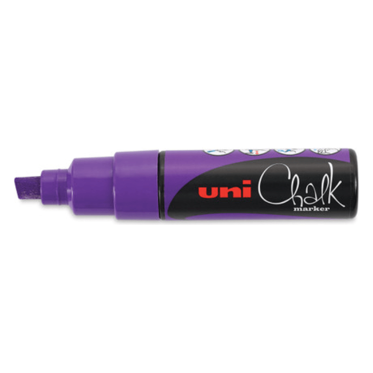 Uni Chalk Marker 1.8-2.5mm Bullet Tip Metallic Red PWE-5M, Chalk Markers, Uni — Discount Office