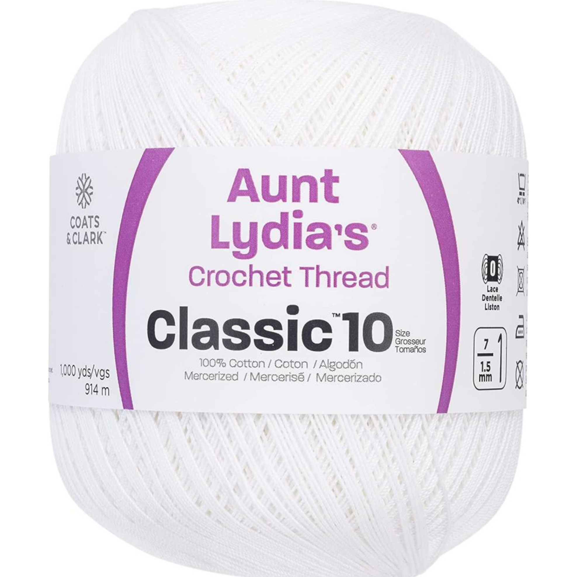 Aunt Lydia's Classic Crochet Thread Size 10 Value 1000 Yards