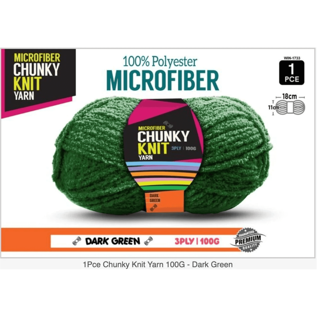 Microfibre Chunky Knit Yarn 3ply 100g - CRAFT2U