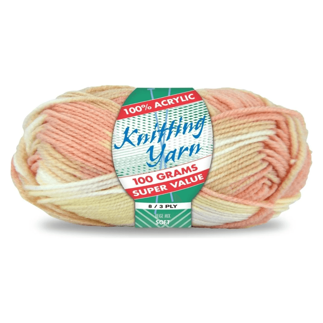 Yatsal Knitting Yarn 8 ply 100g Multicolour
