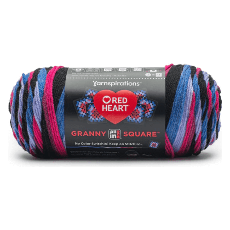 Red Heart All In One Granny Square Yarn - CRAFT2U
