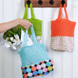 Lily Upcycle Crochet/Sew Market Tote Free Pattern