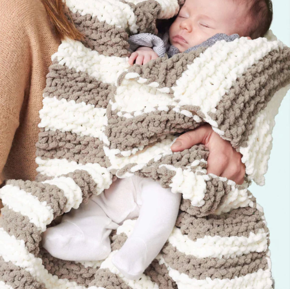 Bernat In A Wink Knit Baby Blanket Free Pattern