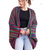 Red Heart Spectrum Striped Snuggle Knit Cocoon Cardi Free Pattern
