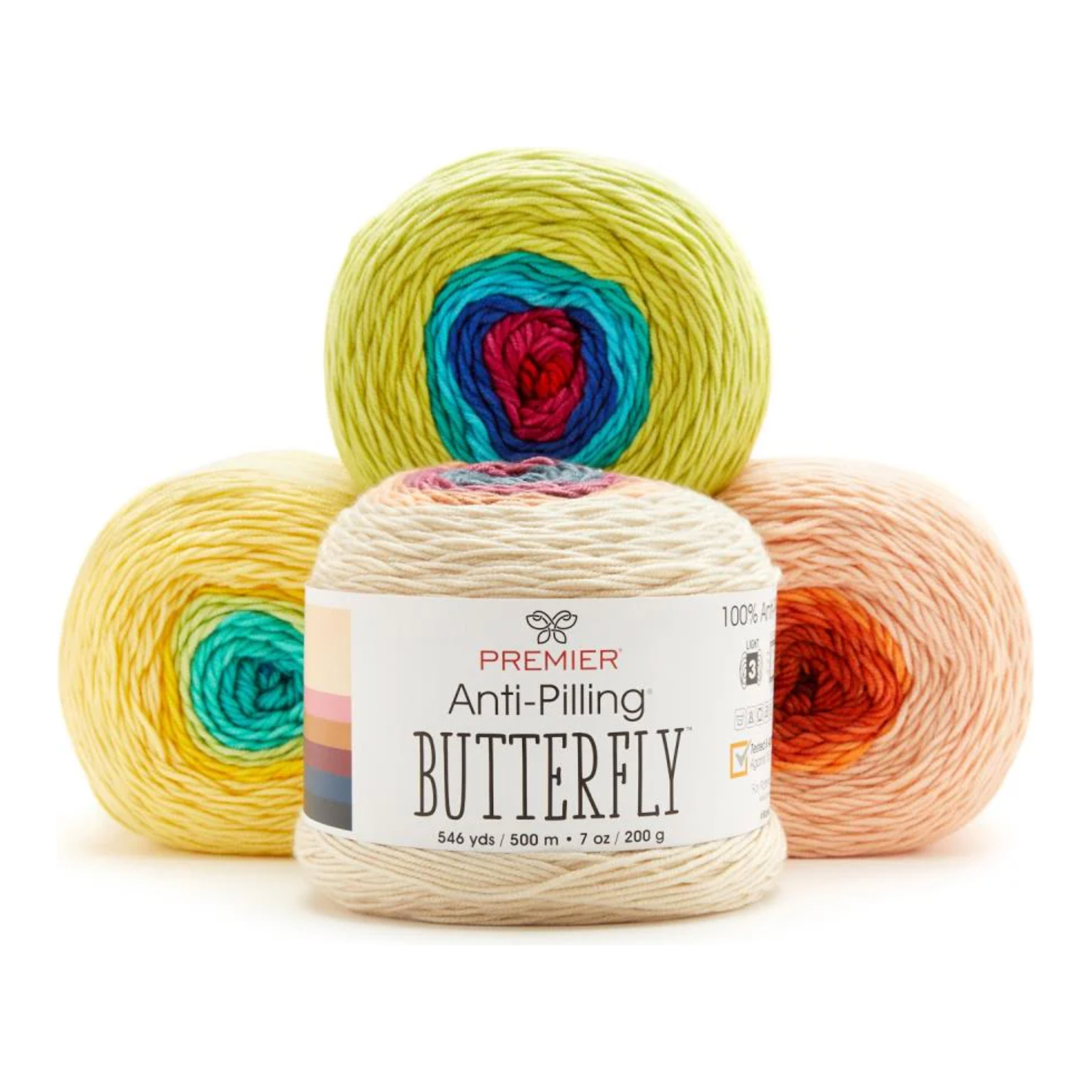 Premier Butterfly Yarn Sold As A 3 pack