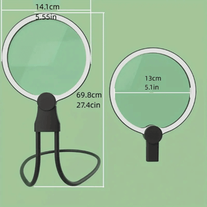 Hands Free Hanging Neck Magnifying Glass With LED Light