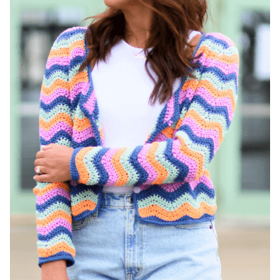 Ripple Cardigan Free Pattern - CRAFT2U