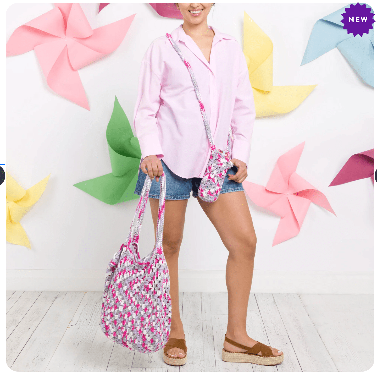 Caron Cotton Companion Crochet Bag Set Free Pattern