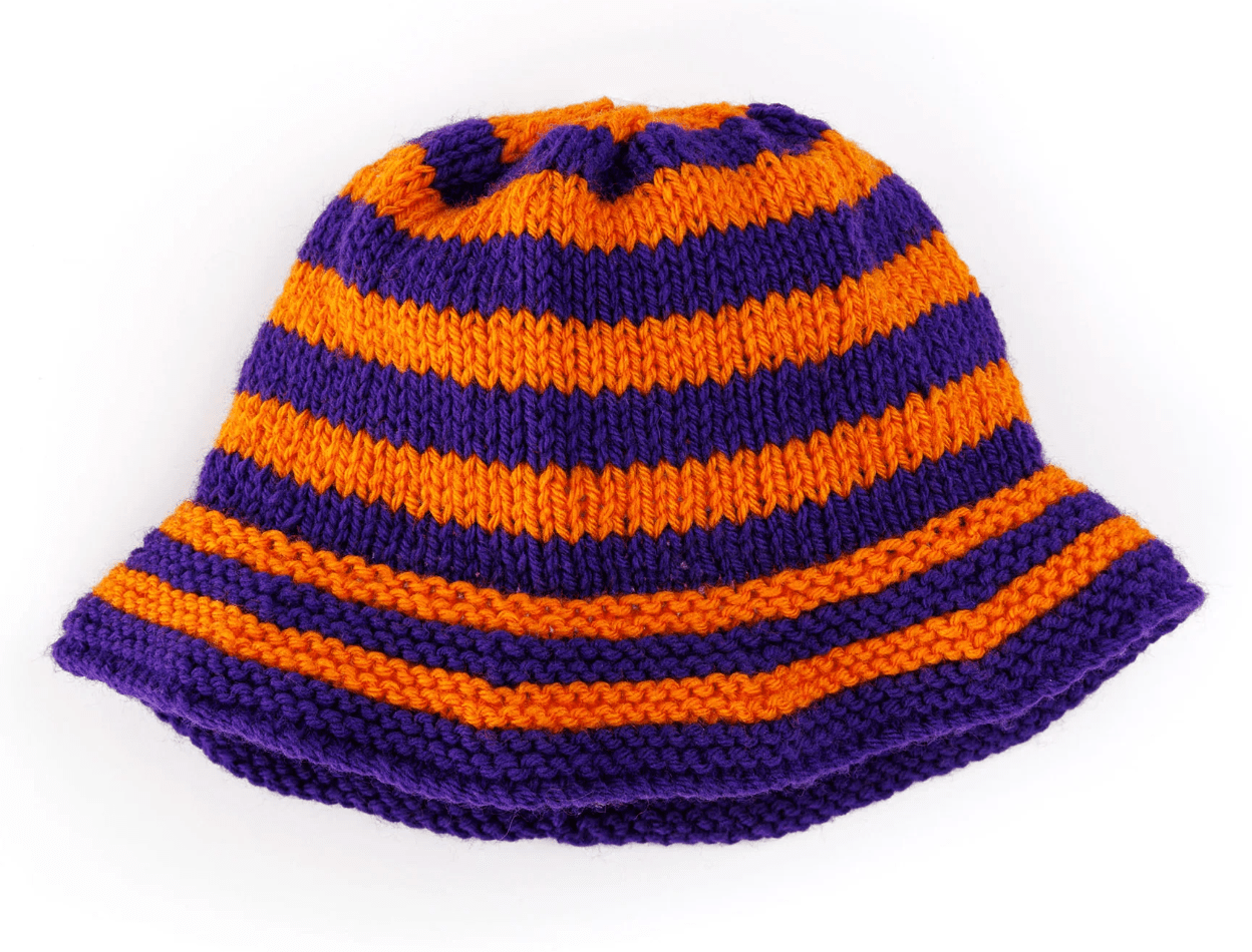 Red Heart Knit Fanfare Bucket Hat Free Pattern