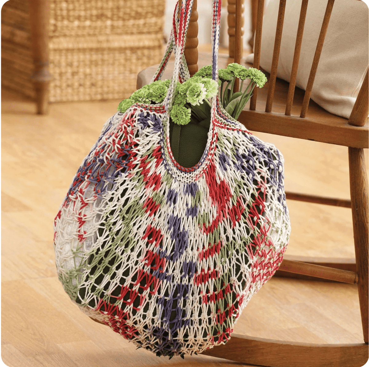 Lily Sugar'n Cream Knit Market Bag Free Pattern