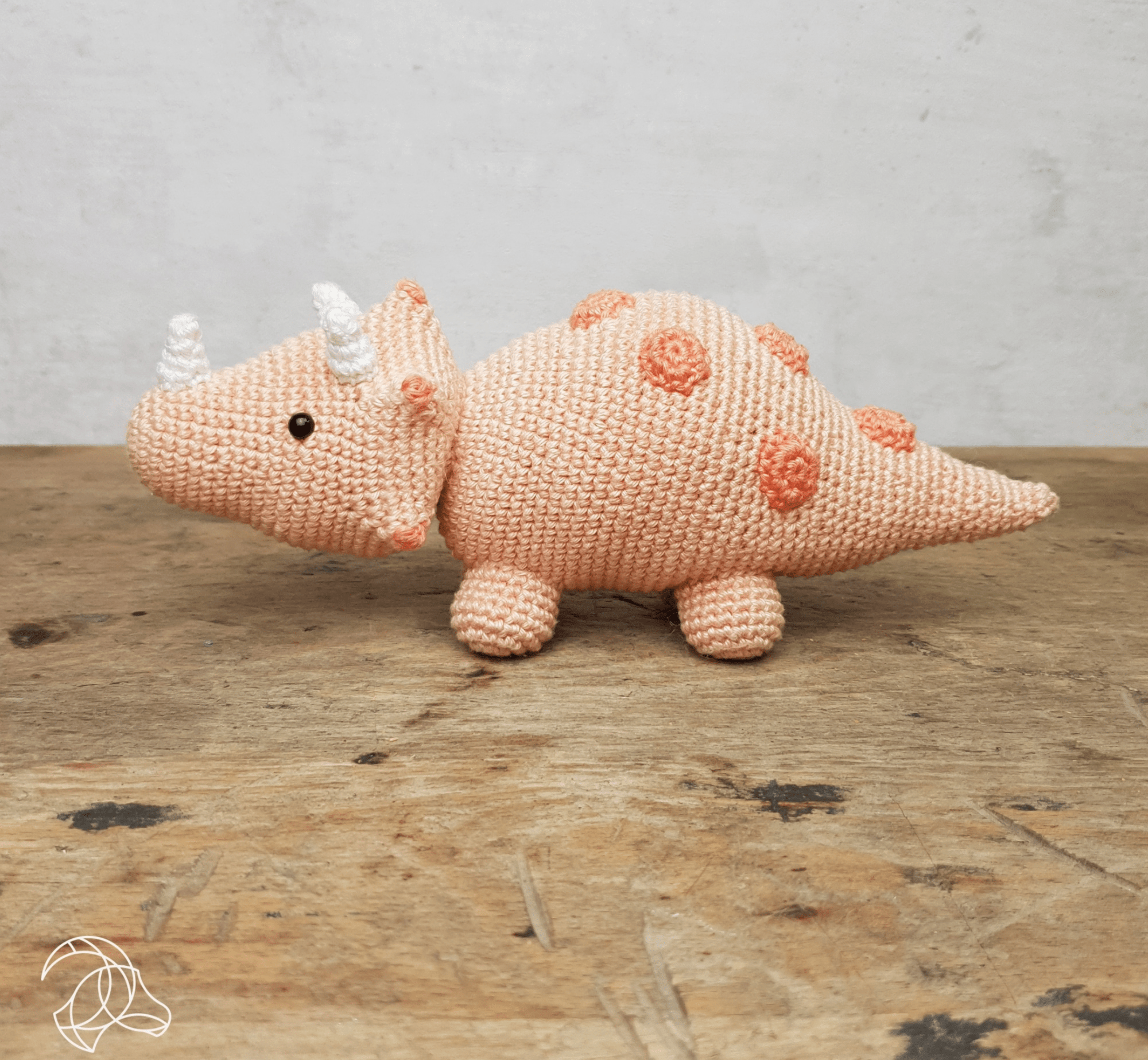 Diy Crochet Kit -Triceratops Hardicraft Amigurumi Kit