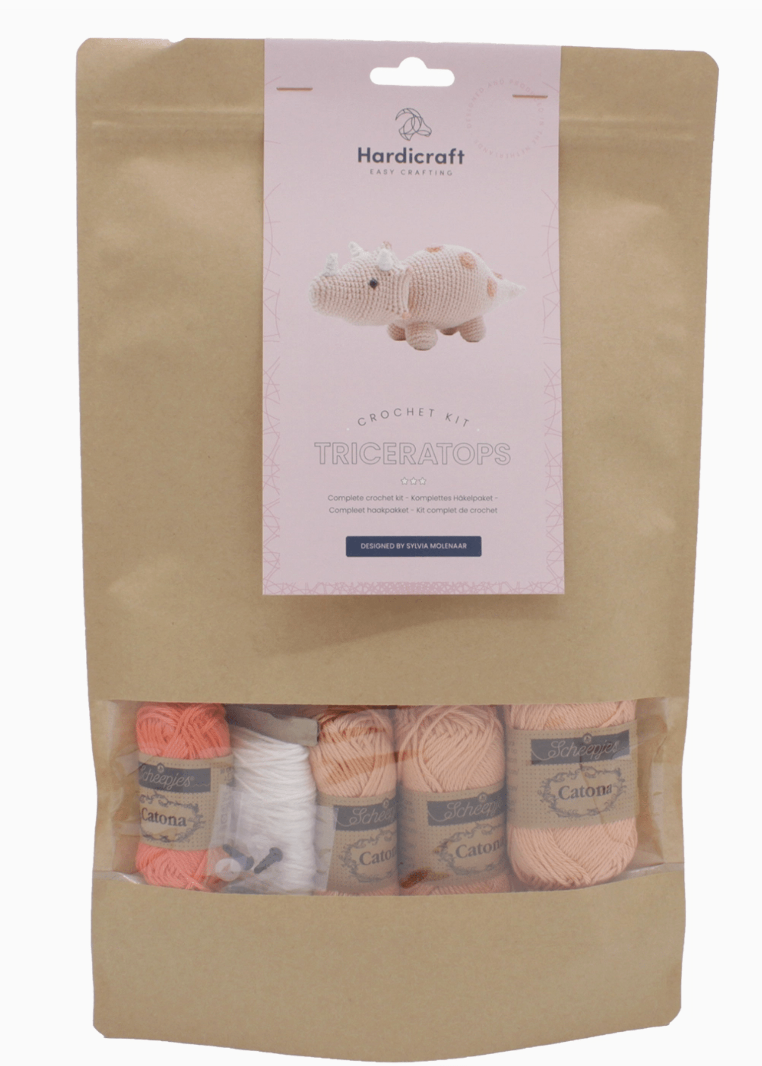 Diy Crochet Kit -Triceratops Hardicraft Amigurumi Kit