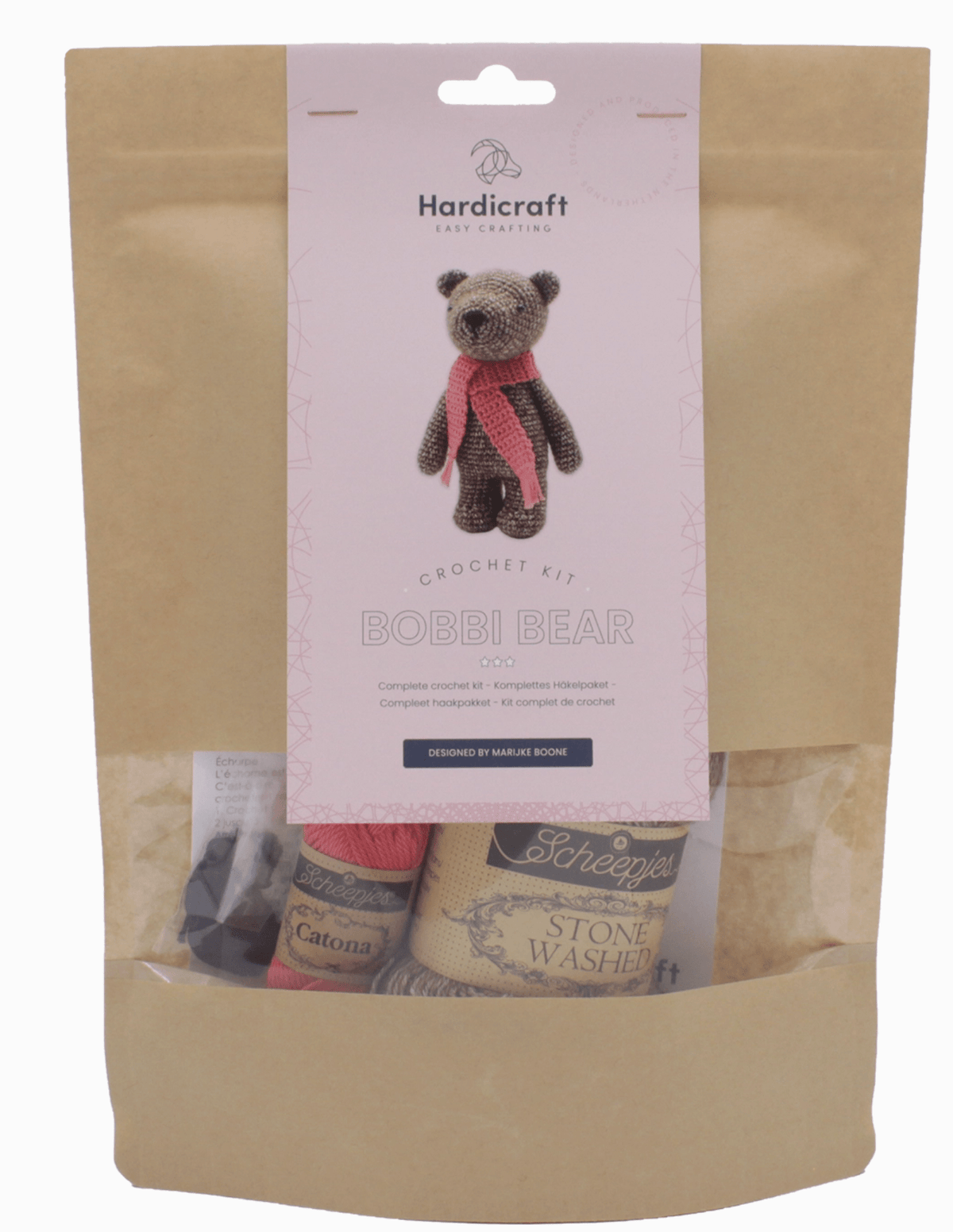 Diy Crochet Kit - Bobbi Bear Hardicraft Amigurumi Kit