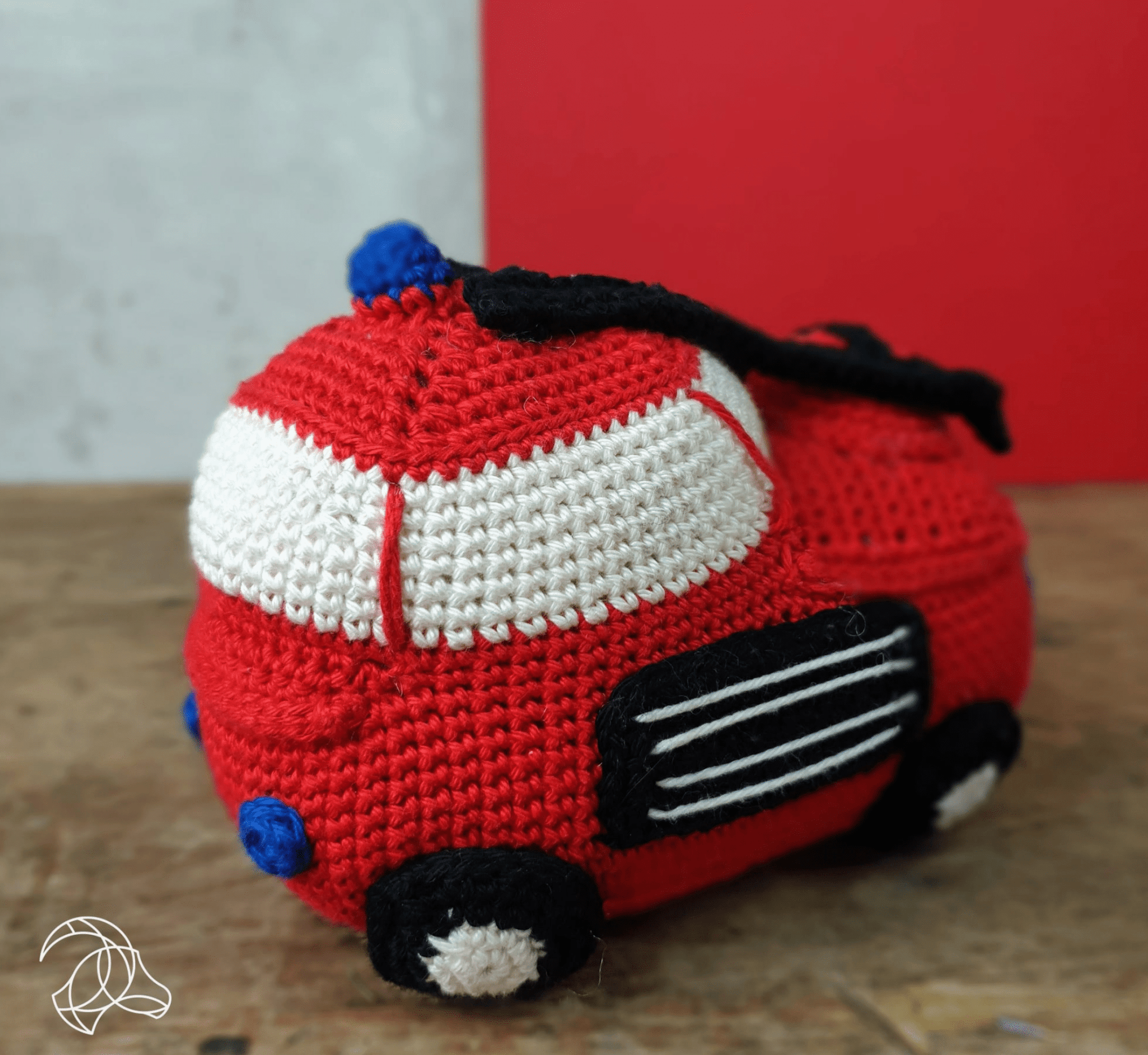 Diy Crochet Kit - Firetruck Hardicraft Amigurumi Kit